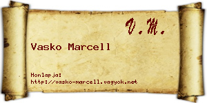 Vasko Marcell névjegykártya